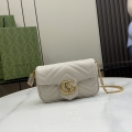 GG Marmont Collection Ultra Mini Handbag 476433 Light Gray