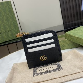 GG Marmont Collection Card Case 739497 Black