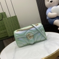 GG Marmont Collection Medium Shoulder Bag 443497 Illusion Green