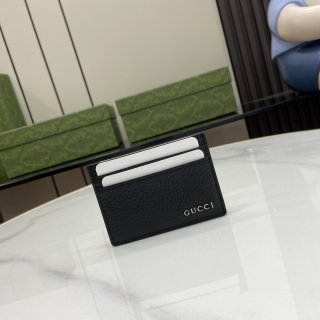 Embellished Gucci Logo Card Holder 771157 Black