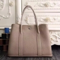 Hermes Medium Garden Party 36cm Tote In Grey Leather