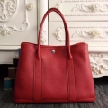 Hermes Medium Garden Party 36cm Tote In Red Leather