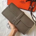 Hermes Jige Elan 29 Clutch Bag In Taupe Epsom Leather