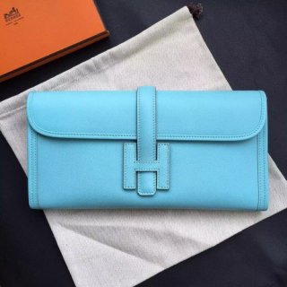 Hermes Celeste Epsom Jige Elan 29 Clutch