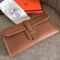 Hermes Jige Elan 29 Clutch Bag In Brown Epsom Leather