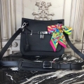 Hermes Black Clemence Jypsiere 28cm Bag