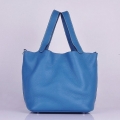 Hermes Picotin Lock Bag In Blue Leather