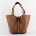 Hermes Picotin Lock Bag In Brown Leather