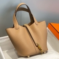 Hermes Picotin Lock 18 Bag In Chai Clemence Leather