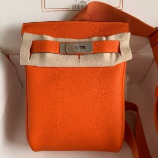 Hermes Hac a Dos PM Backpack in Orange Togo Leather