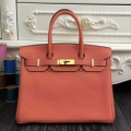 Hermes Birkin 30cm 35cm Bag In Crevette Clemence Leather