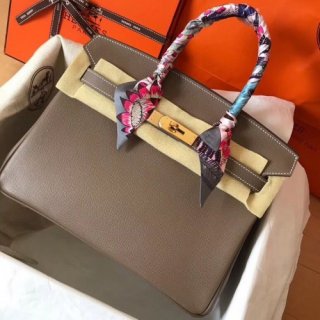 Hermes Birkin 30cm 35cm Bag In Taupe Epsom Leather