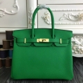 Hermes Birkin 30cm 35cm Bag In Bamboo Clemence Leather