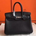 Hermes Black Swift Birkin 30cm Handmade Bag