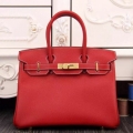 Hermes Birkin 30cm 35cm Bag In Red Epsom Leather