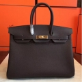 Hermes Cafe Clemence Birkin 35cm Handmade Bag