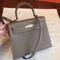 Hermes Etoupe Epsom Kelly Sellier 28cm Handmade Bag