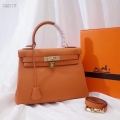 Hermes Kelly 32cm Sellier Bag In Orange Togo Leather Handmade Bag