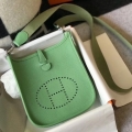 Hermes Evelyne III TPM Mini Bag In Vert Criquet Clemence Leather