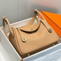 Hermes Lindy 30cm Bag In Chai Clemence Leather