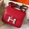 Hermes Mini Constance 18cm Red Epsom Bag