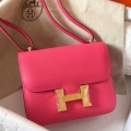 Hermes Mini Constance 18cm Rose Lipstick Epsom Bag