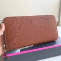 Hermes Brown Clemence Azap Zipped Wallet