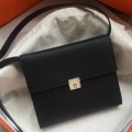 Hermes Black Clic 16 Wallet With Strap