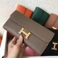 Hermes Taupe Epsom Constance Long Wallet