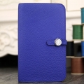 Hermes Dogon Combine Wallet In Electric Blue Leather