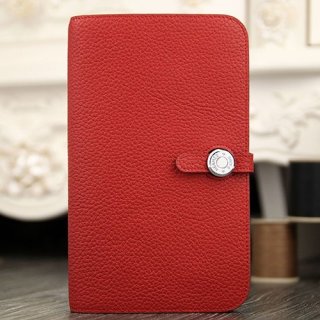 Hermes Dogon Combine Wallet In Red Leather