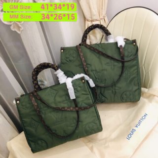 Replica Louis Vuitton Onthego Gm Tote Bag- Green