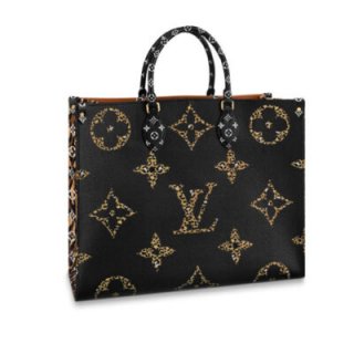 Replica Louis Vuitton Onthego M44674 Black/Caramel