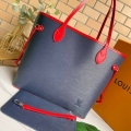 Replica Louis Vuitton Neverfull Mm Epi Leather M56947 Navy/Black/Red