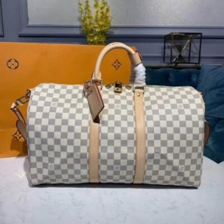 Replica Louis Vuitton Damier Azur Keepall Bandouliere 50 N41427