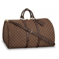 Replica Louis Vuitton Damier Ebene Canvas Keepall Bandouliere 55 N41414