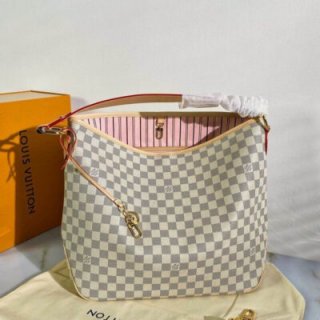 Replica Louis Vuitton Damier Azur Canvas Delightful Mm N41448