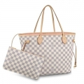 Replica Louis Vuitton Damier Azur Canvas Neverfull Mm N41605 Pink