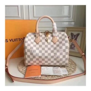 Replica Louis Vuitton Damier Azur Canvas Speedy Bandouliere 25 N41374