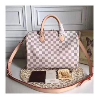 Replica Louis Vuitton Damier Azur Canvas Speedy Bandouliere 30 N41373