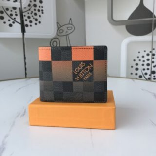 Replica Louis Vuitton Multiple Wallet N40414 White/Blue/Orange