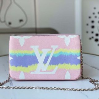 Replica Louis Vuitton Escale Double Zip Pochette M80787 Pink/Red/Blue