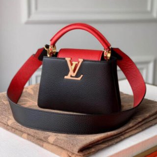 Replica Louis Vuitton Capucines Mini M56071 Black/Red