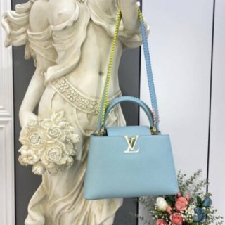 Replica Louis Vuitton Capucines Mm Bag M57672 Olympus Blue