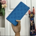 Replica Louis Vuitton Brazza Wallet Blue Monogram