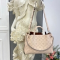 Replica Louis Vuitton Mahina Calf Leather Bella Tote M59203 Cream