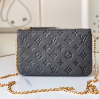 Replica Louis Vuitton Aaa- Double Zip Pochette M68568 Black/Blue