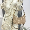 Replica Louis Vuitton Bicolor Monogram Empreinte Leather Bagatelle M46112 Grey/Beige