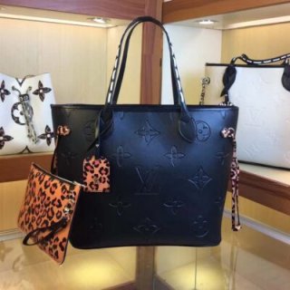 Replica Louis Vuitton Neverfull Mm Tote Black/White