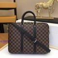 Replica Louis Vuitton Porte-Documents Voyage Pm N41466 Brown Plaid